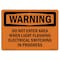 Signmission OSHA Warning Sign, 7" Height, 10" Width, Do Not Enter Area When Light Flashing Electrical, Landscape OS-WS-D-710-L-12057 - alternate 1